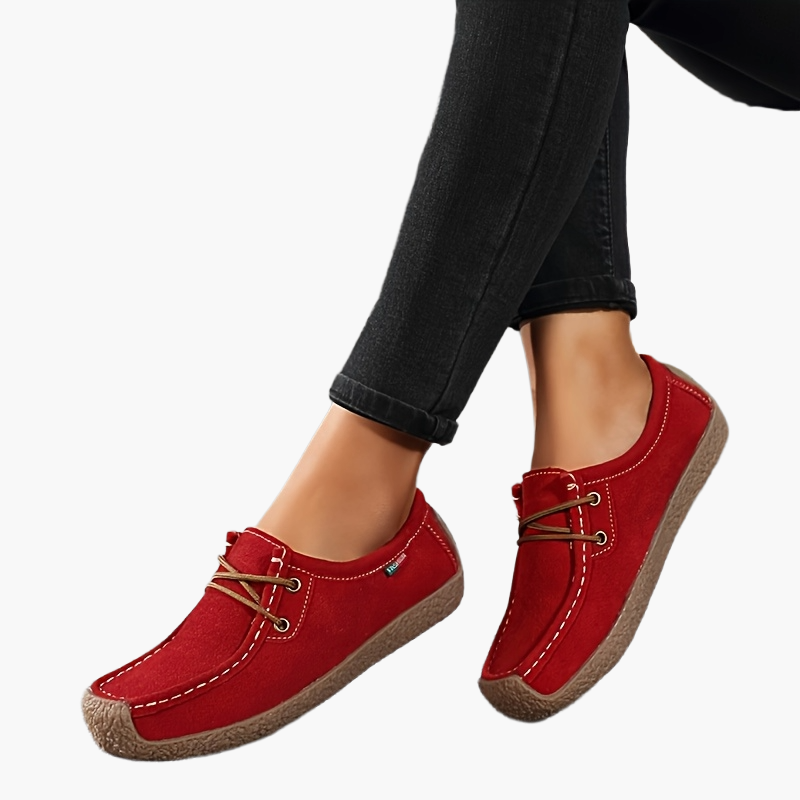 Damen Bequeme Freizeit-Loafer mit Schnürung – Stilvolle Alltagsschuhe für Damen