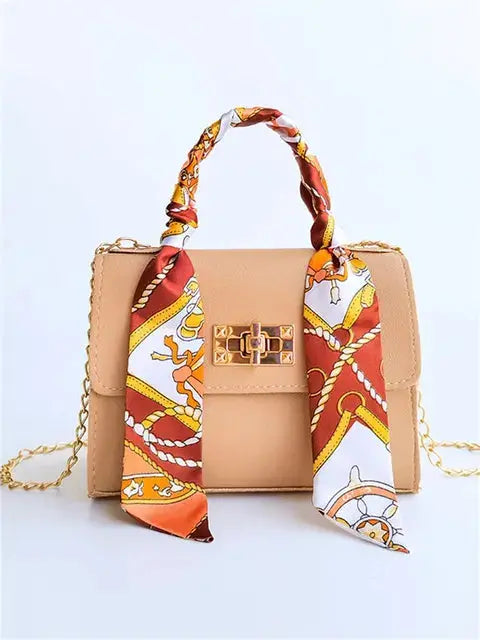 Damen Handtasche im eleganten Stil mit Schalgriff und goldener Kette – Perfekt für Alltag und besondere Anlässe