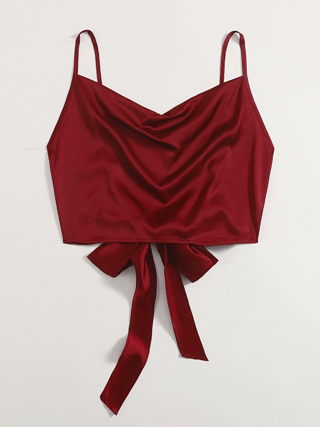 Damen Trendige Cropped Tops mit Drapiertem Ausschnitt und Bindeband – 2er Set für Freizeit und Ausgehen