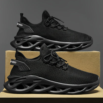 Herren Sneaker Sportliche Straßenschuhe mit Futuristischer Sohle – Laufen, Fitness & Freizeit