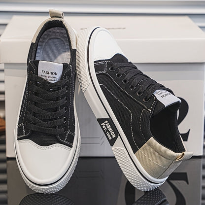 Herren Low-Top Sneaker im Retro-Skateboard Stil – Modische Freizeitschuhe für Alltag und Streetwear
