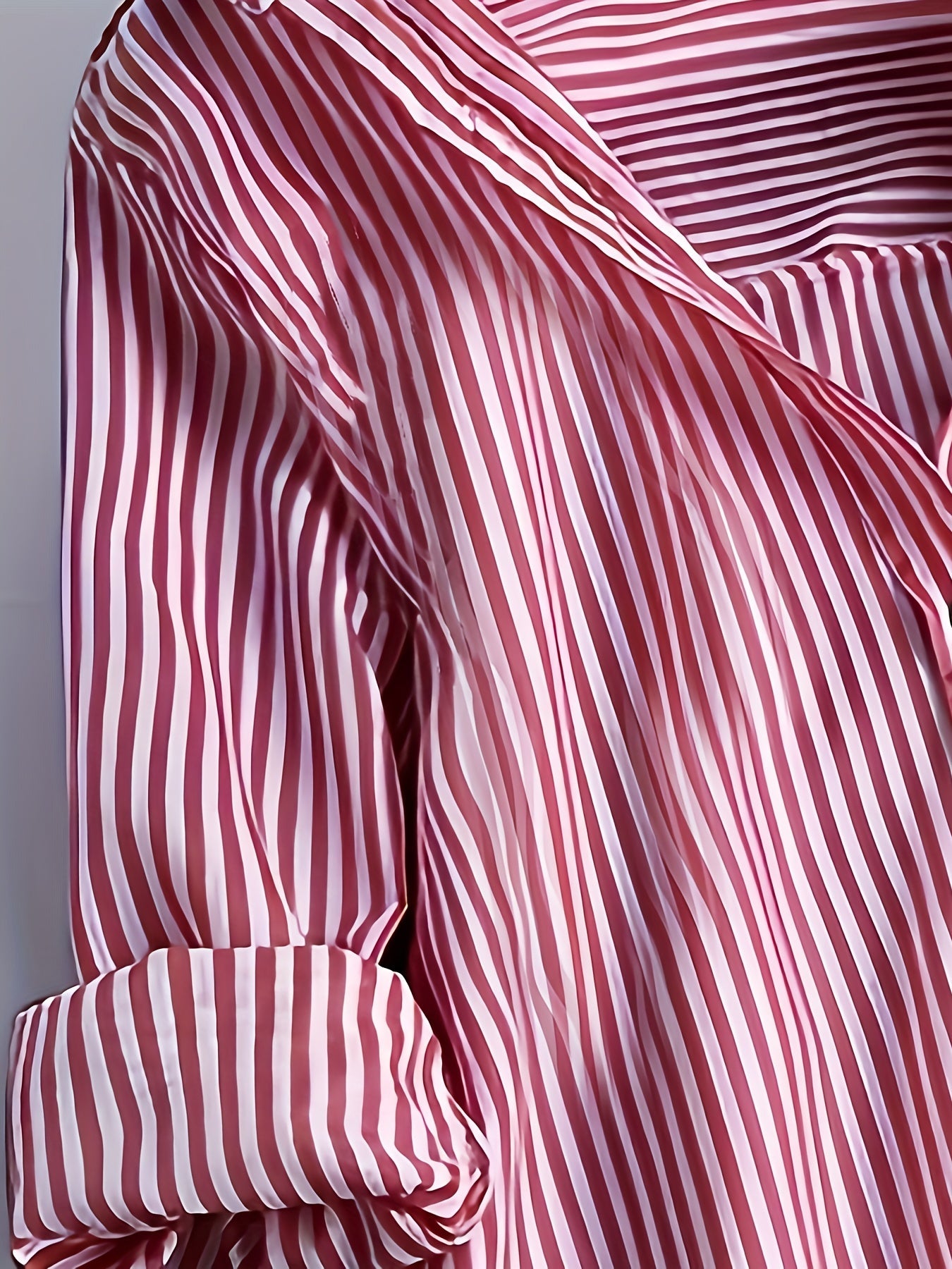 Damen Longbluse mit Streifenmuster und Knopfleiste – Modisches Hemd für Business und Freizeit