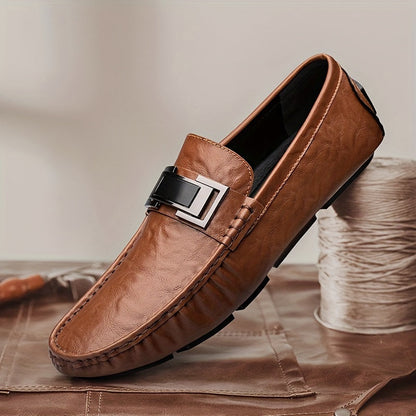 Herren Mokassins Slip-On Loafer mit Schnalle – Elegante Freizeitschuhe für Alltag & Freizeit