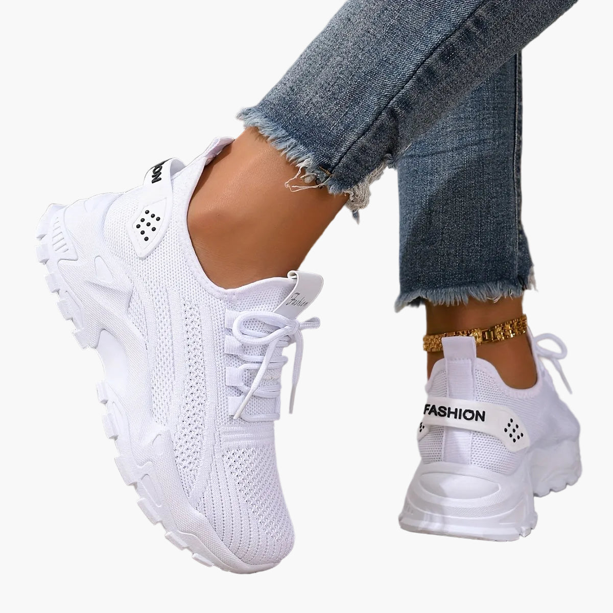 Damen Sneaker Atmungsaktiv Sportlich Freizeit Laufschuhe