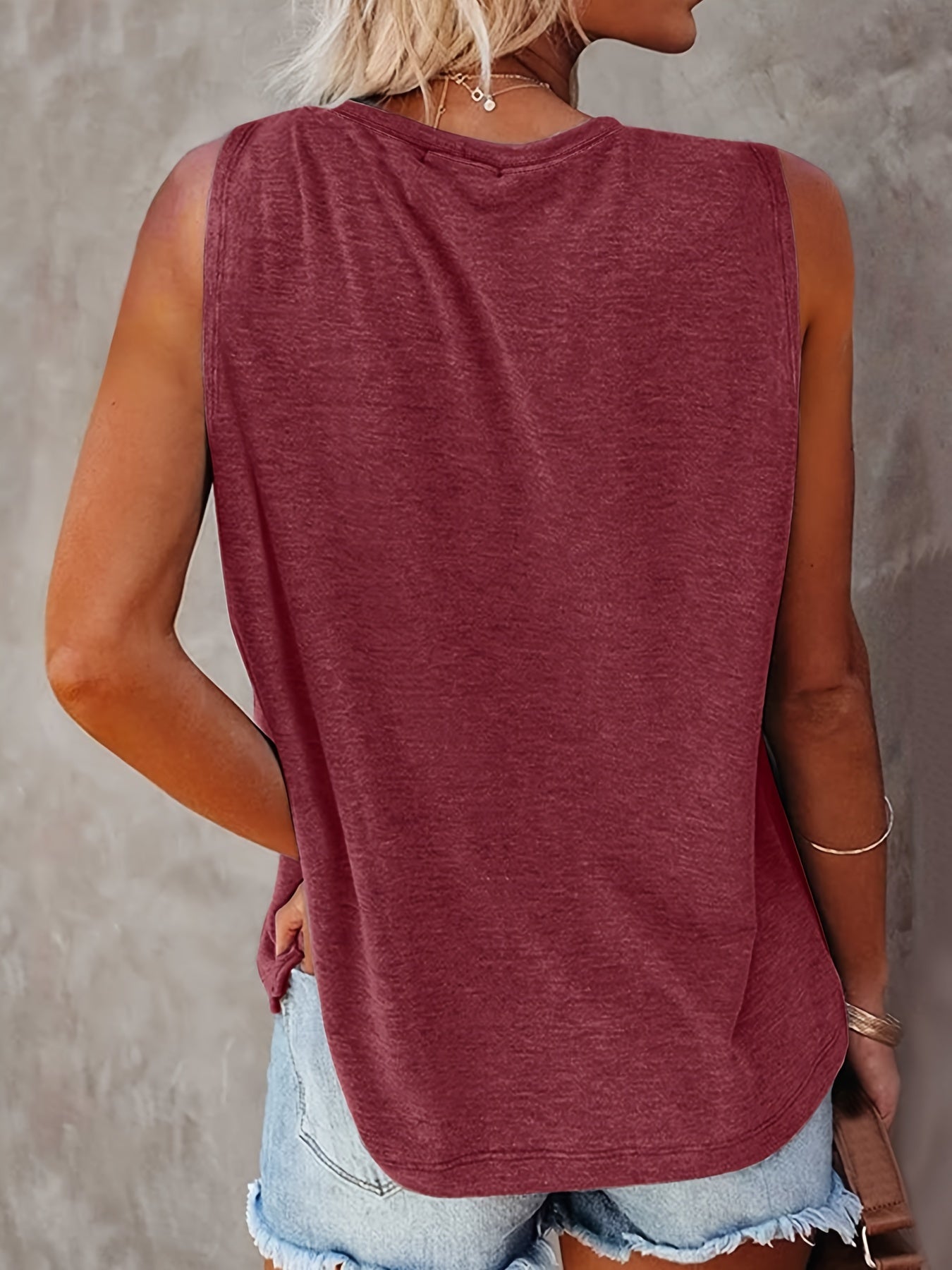 Damen Tanktop mit Boho Sonne-Mond Print – Lässiges Sommer-Shirt im Ethno-Stil