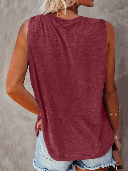 Damen Tanktop mit Boho Sonne-Mond Print – Lässiges Sommer-Shirt im Ethno-Stil