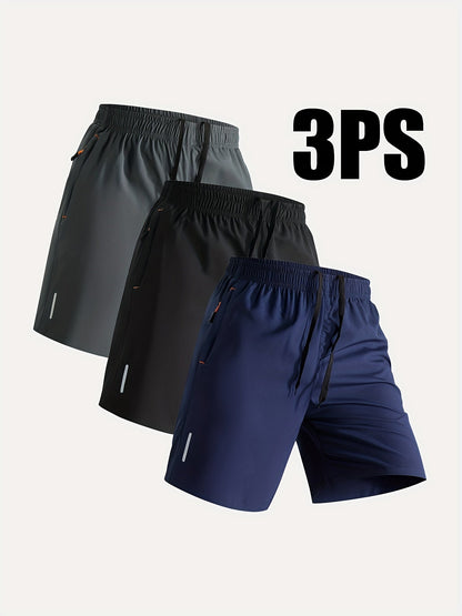 Herren Fitness Sportshorts 3er Pack – Training & Workout Shorts für das Fitnessstudio