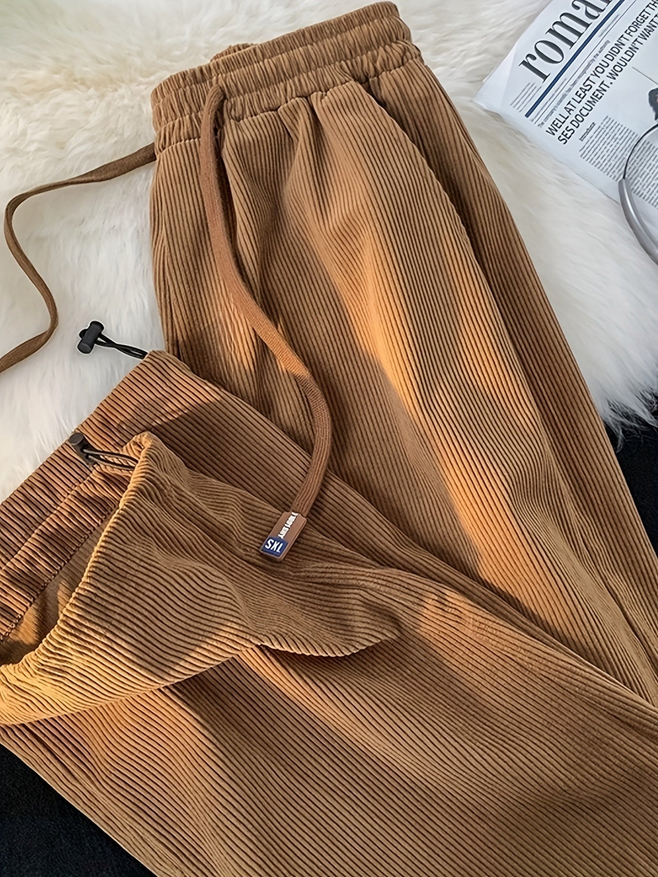 Herren Plisseehose Modern Relaxed Fit mit Kordelzug – Stilvolle Freizeithose für Alltag und Freizeit