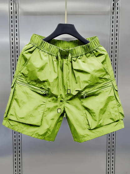 Herren Cargo Shorts mit großen Taschen und Reißverschlüssen – Urban Freizeitstil