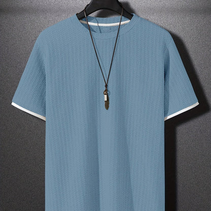 Herren T-Shirt Modern Kurzarm mit Struktur – Stilvolles Freizeitshirt, Lässiger Look, Urbaner Allrounder