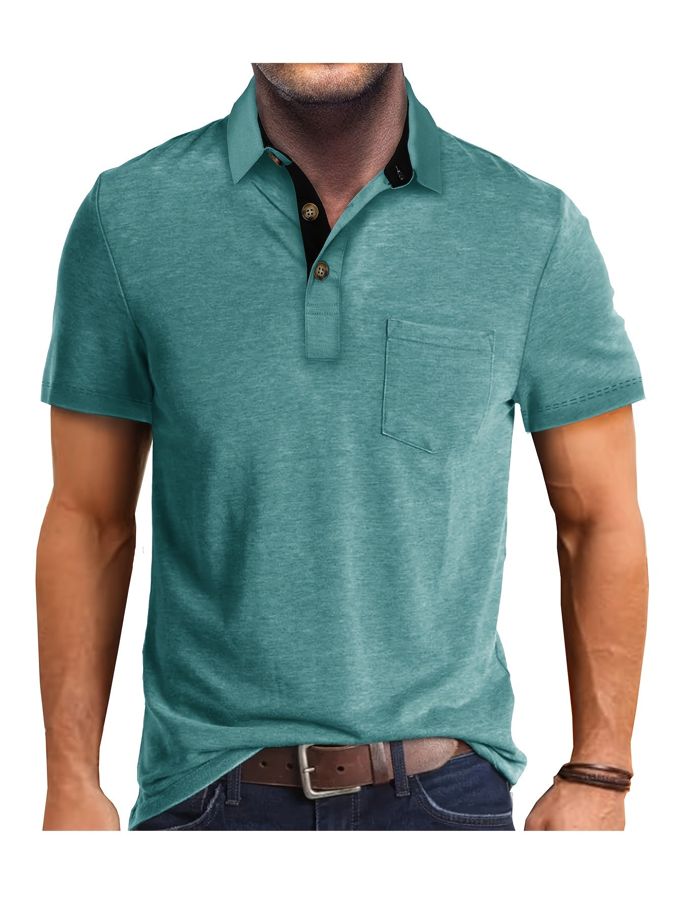 Herren Polohemd mit Brusttasche – Stilvolles Freizeitshirt für Alltag und Büro