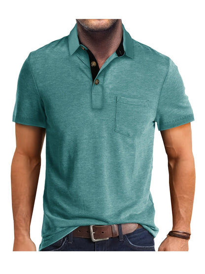 Herren Polohemd mit Brusttasche – Stilvolles Freizeitshirt für Alltag und Büro