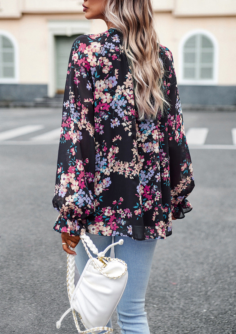 Melissa – Elegante Damenbluse mit Blumenmuster