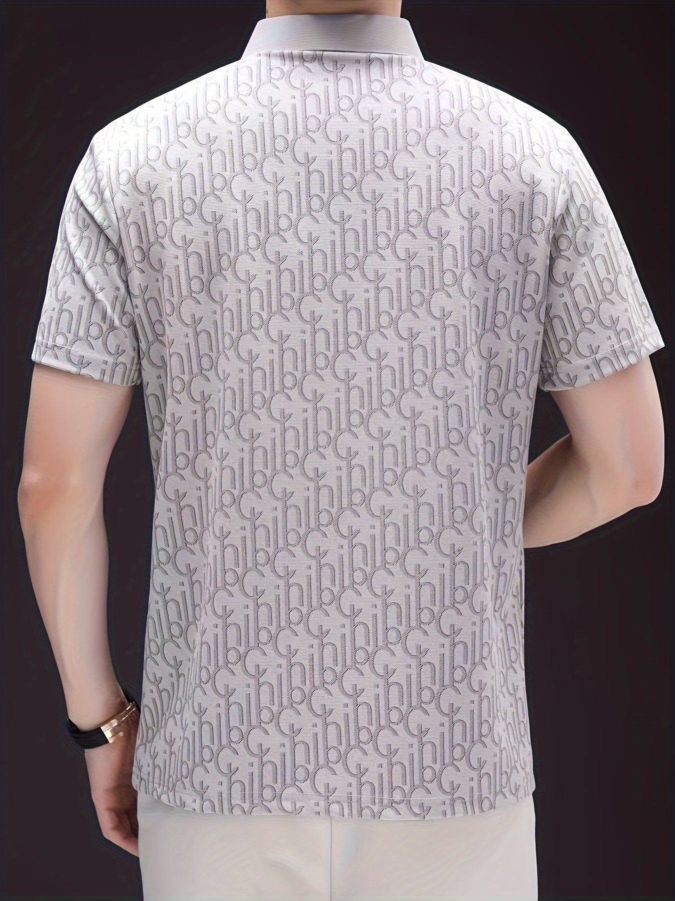 Herren Poloshirt mit modernem Muster und stilvollem Kragen – Freizeit & Alltag