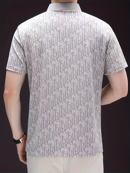Herren Poloshirt mit modernem Muster und stilvollem Kragen – Freizeit & Alltag