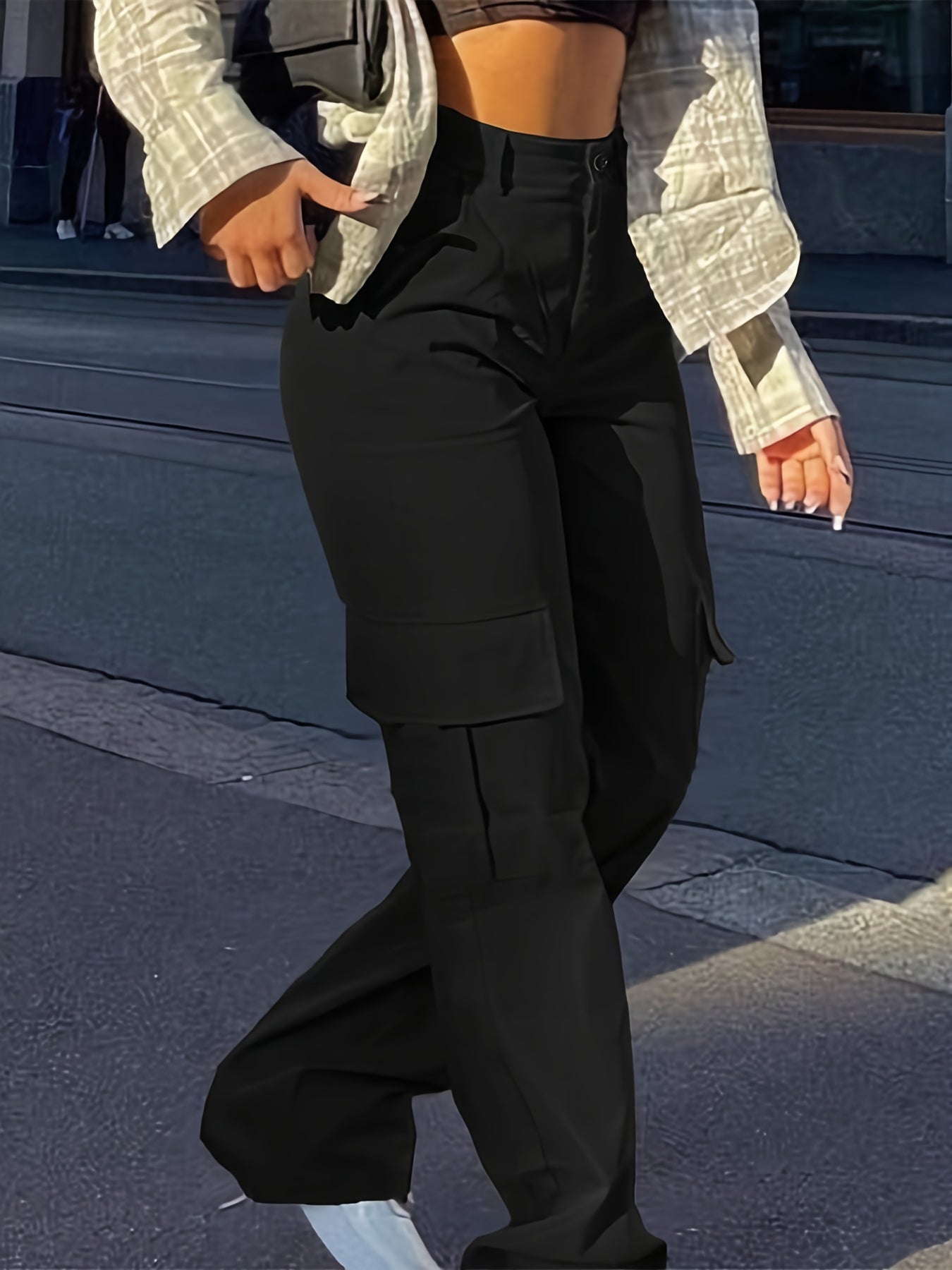 Damen Cargo-Hose im Y2K Streetstyle – Lockerer Schnitt für Alltag & Freizeit
