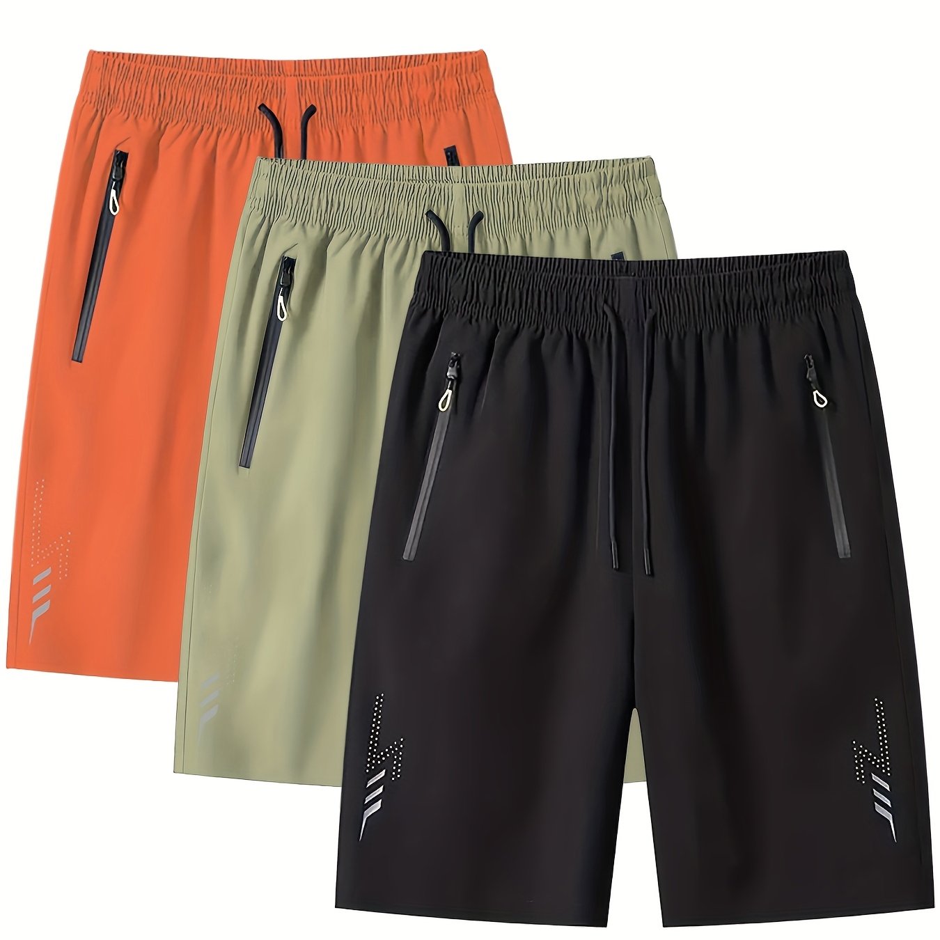 Herren Funktionsshorts Sport & Freizeit – Bequeme Trainingsshorts mit Reißverschlusstaschen