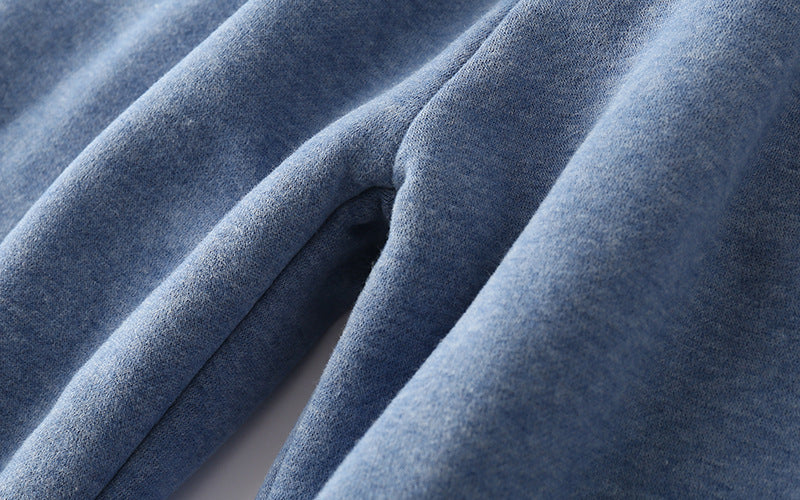 Zoe – Gepolsterte Lammvelours-Sweathose