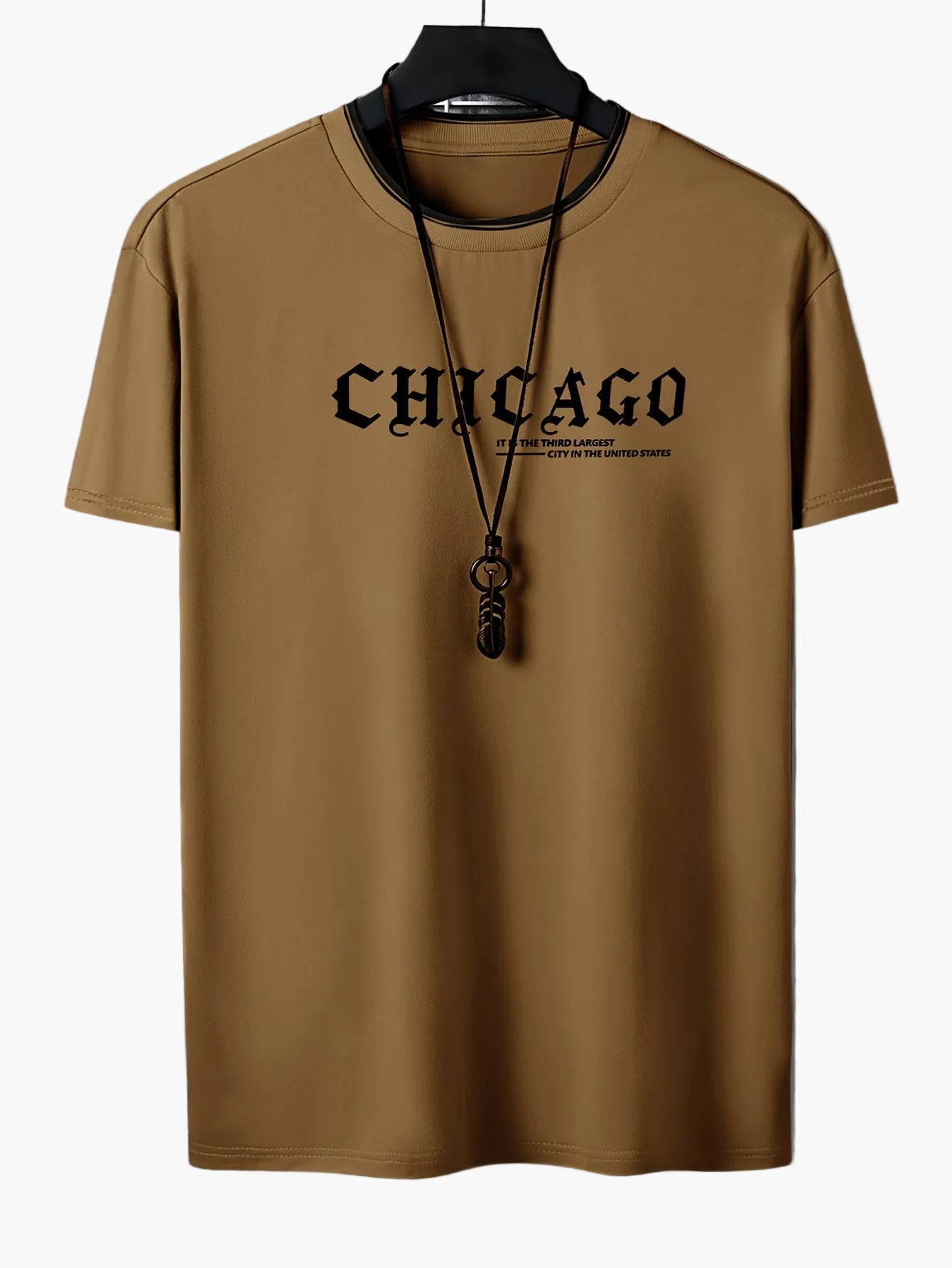 Herren T-Shirt Chicago Print Urban Streetwear Freizeitshirt