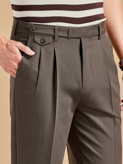 Herren Business-Hose mit Bundfalten – Elegante Anzughose für Büro und Freizeit
