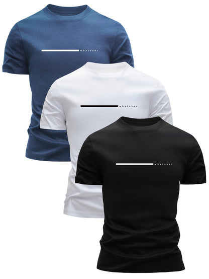 Herren T-Shirt mit minimalistischem „whatever“-Print, modern & casual, ideal für Alltag und Freizeit