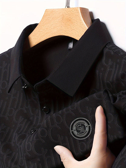 Herren Poloshirt mit modernem Muster und stilvollem Kragen – Freizeit & Alltag