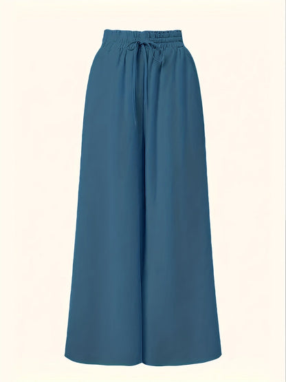 Damen Palazzo-Hose mit weitem Bein und Paperbag-Bund – Eleganter Stil für besondere Anlässe