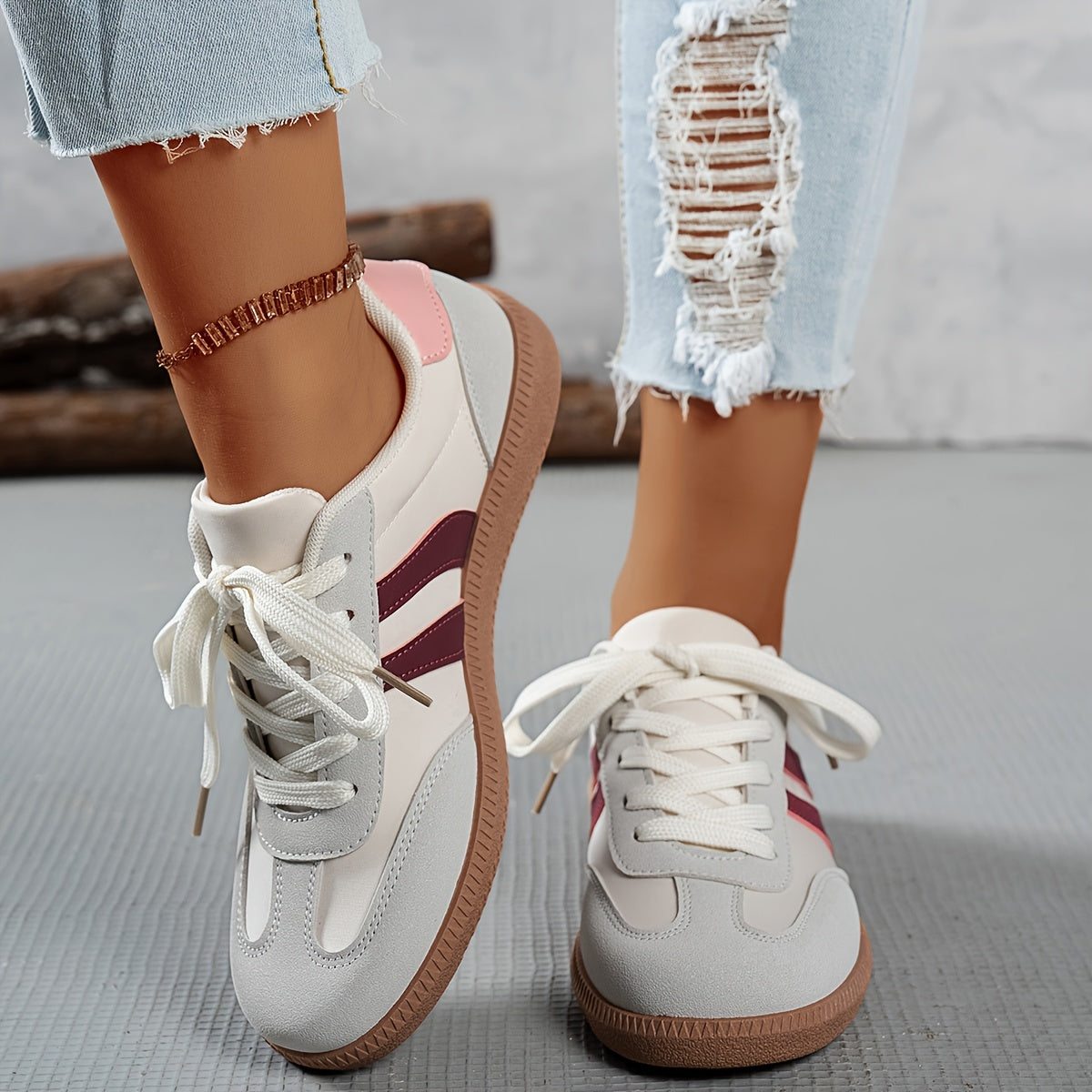 Damen Retro-Sneaker für Alltag & Freizeit – Klassischer Streetstyle