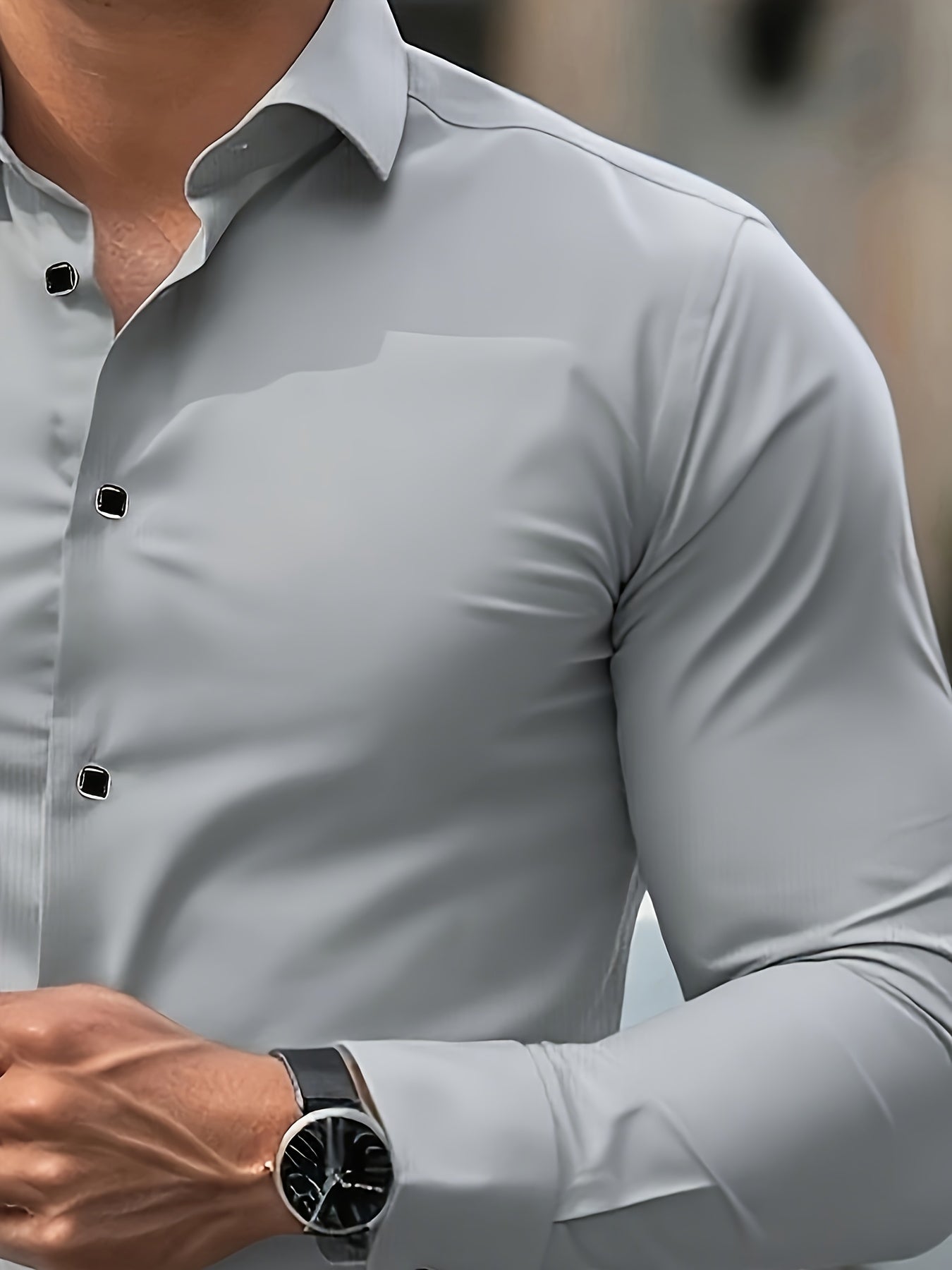 Elegantes Herren Businesshemd – Schmal geschnitten, modern, für Büro & Freizeit