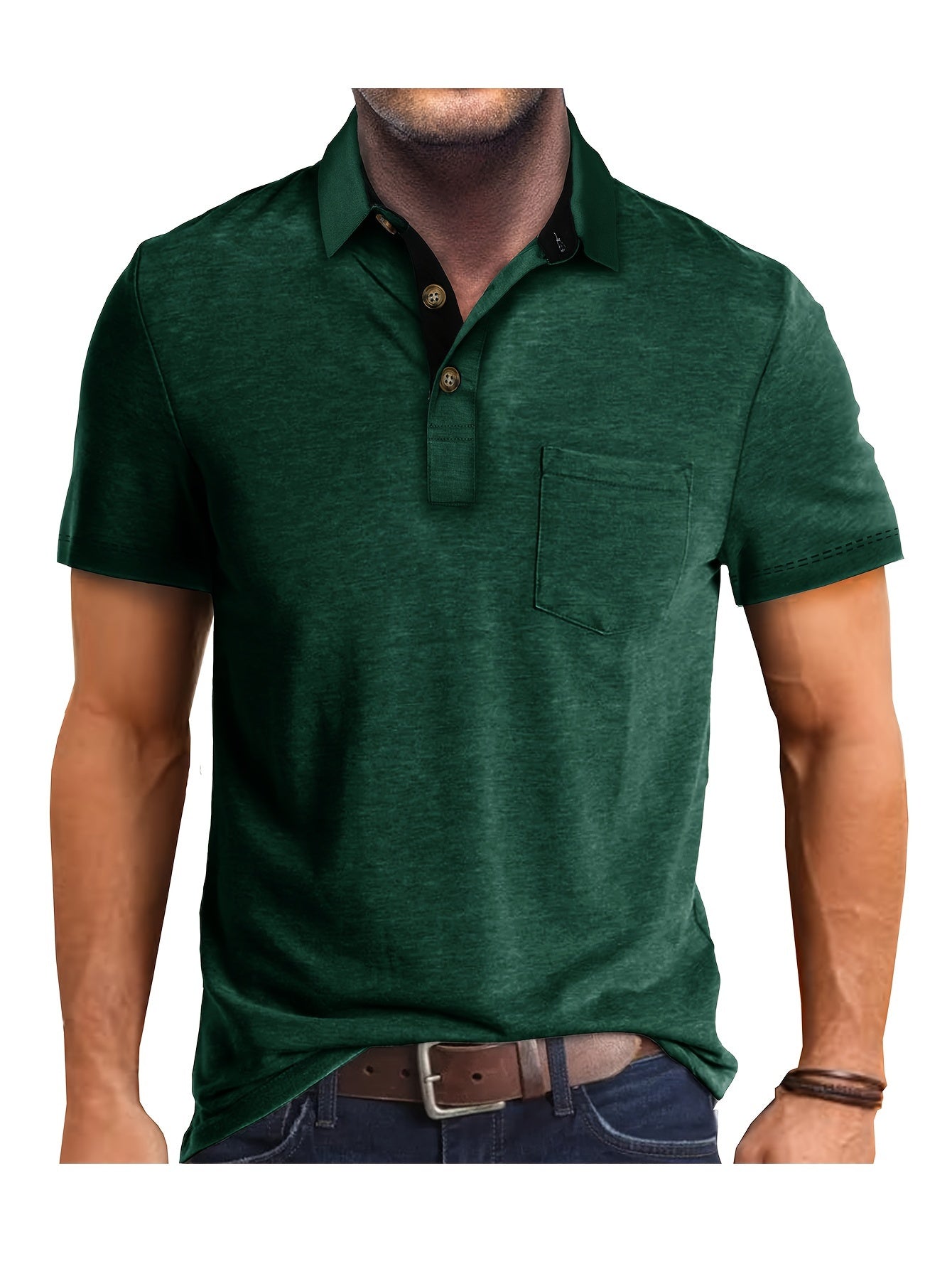 Herren Polohemd mit Brusttasche – Stilvolles Freizeitshirt für Alltag und Büro