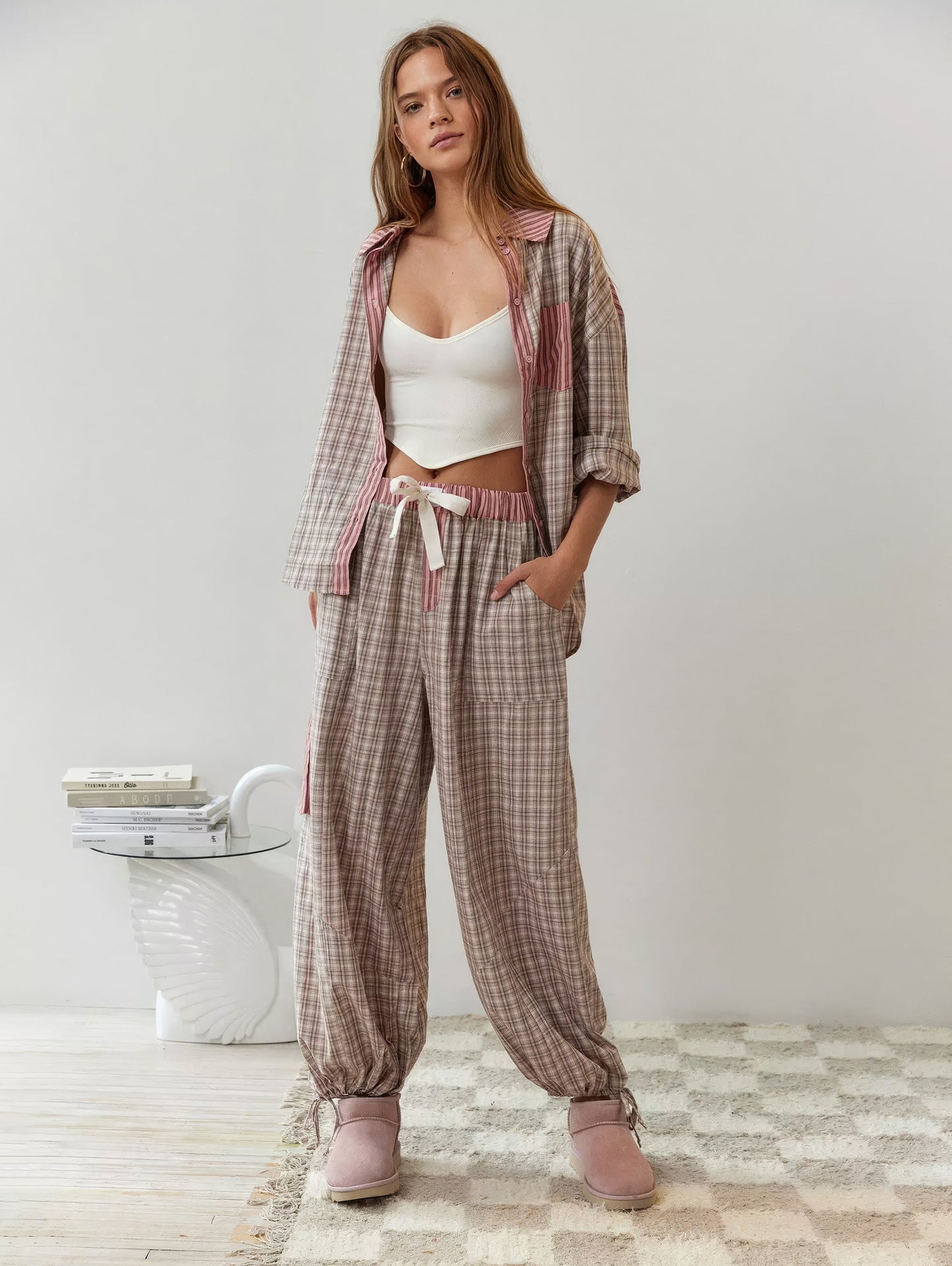 Damen Oversize Hemdbluse im Lagen-Look – Modisch, Lässig, Vielseitig für Alltag & Freizeit