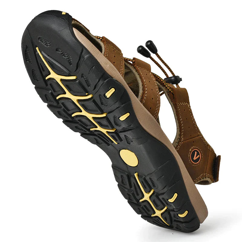 Herren Outdoor Trekking-Sandalen – Bequeme Wandersandalen mit Zehenschutz für Abenteuer und Alltag