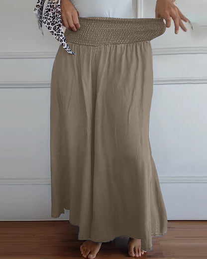 Damen Weite Freizeithose mit hohem Bund – Lässige, luftige Palazzo-Hose für Alltag und Urlaub