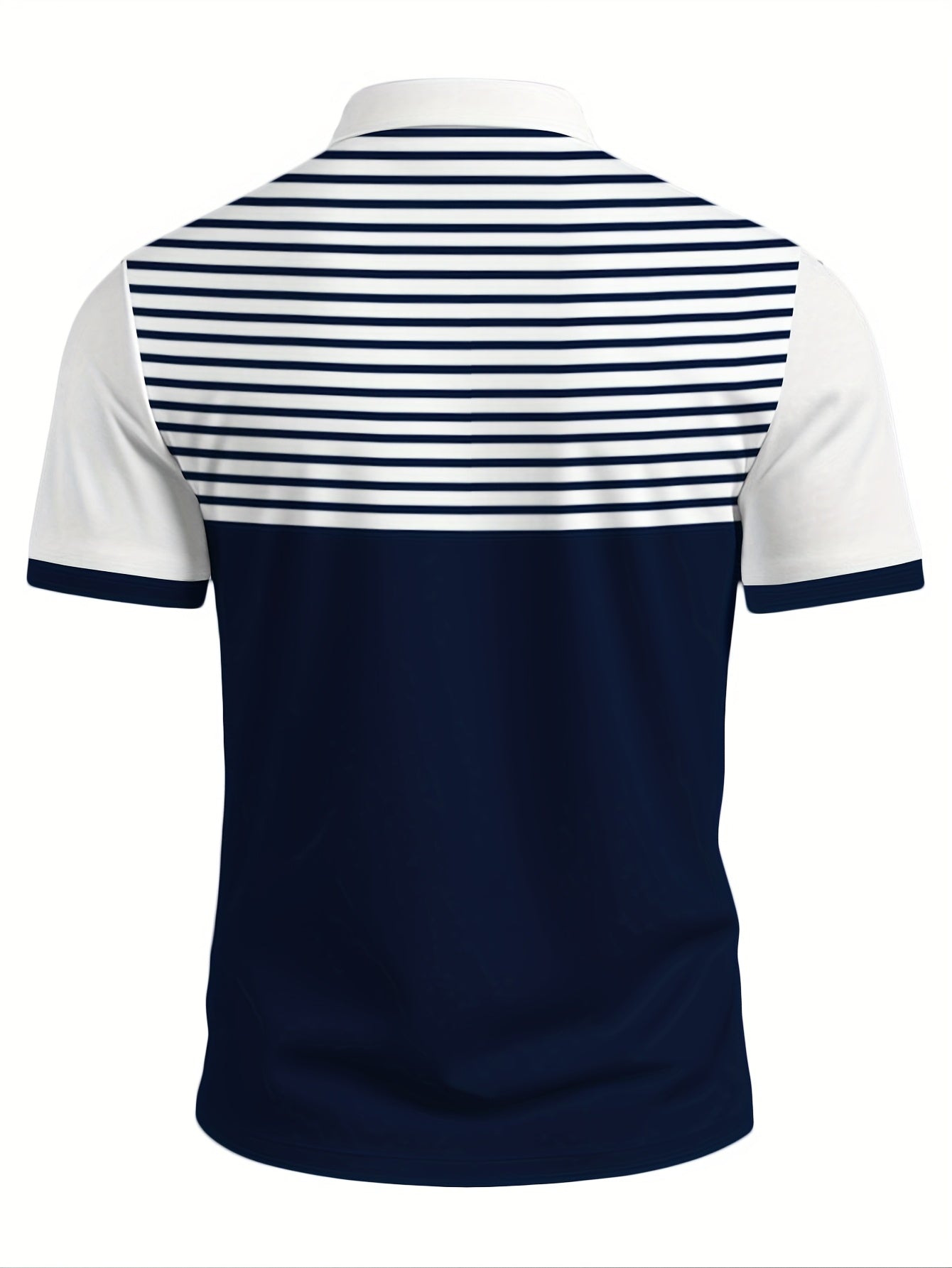 Herren Polohemd Modern Smart-Casual Streifen Design