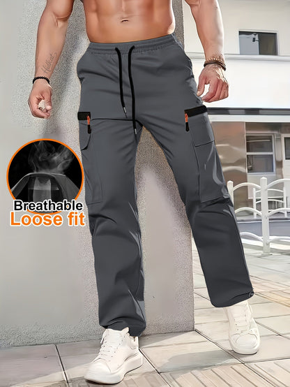 Herren Cargo Hose Locker Schnitt Atmungsaktiv Freizeit Urban Style