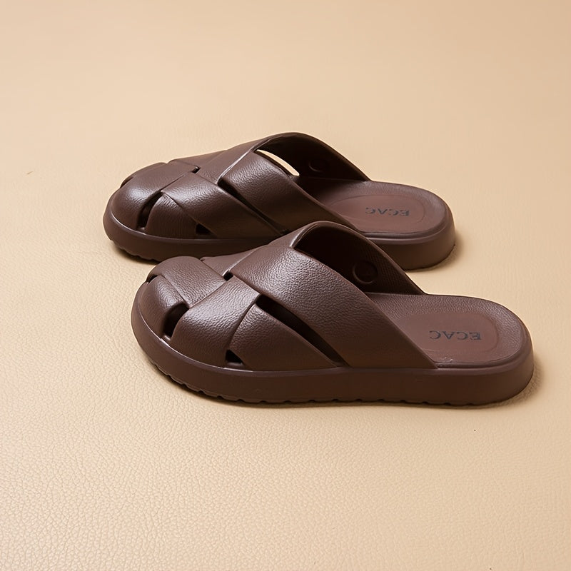 Damen Chunky Slides mit Kreuzriemen – Modische Freizeitsandalen für Alltag & Entspannung