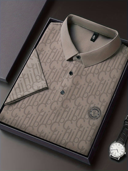 Herren Poloshirt mit modernem Muster und stilvollem Kragen – Freizeit & Alltag