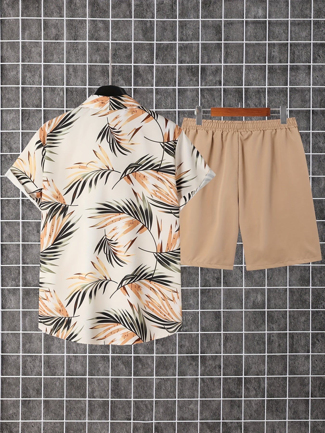 Herren Sommer Set – Tropisches Freizeit Hemd mit Shorts, ideal für Urlaub und Strand