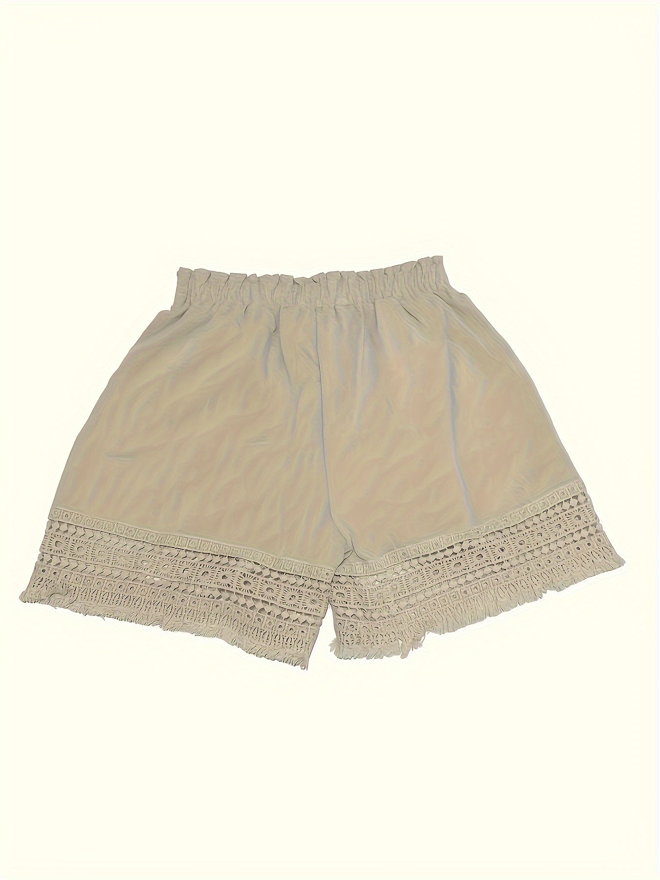 Damen Sommer-Shorts mit Häkelspitze, lockerer Schnitt, ideal für Urlaub und Freizeit