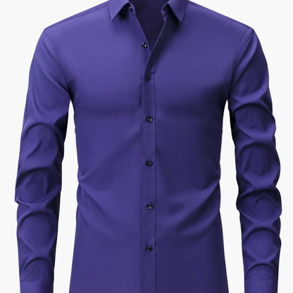 Herren Business-Freizeit Hemd Slim Fit – Elegantes Langarmhemd für Büro und Alltag