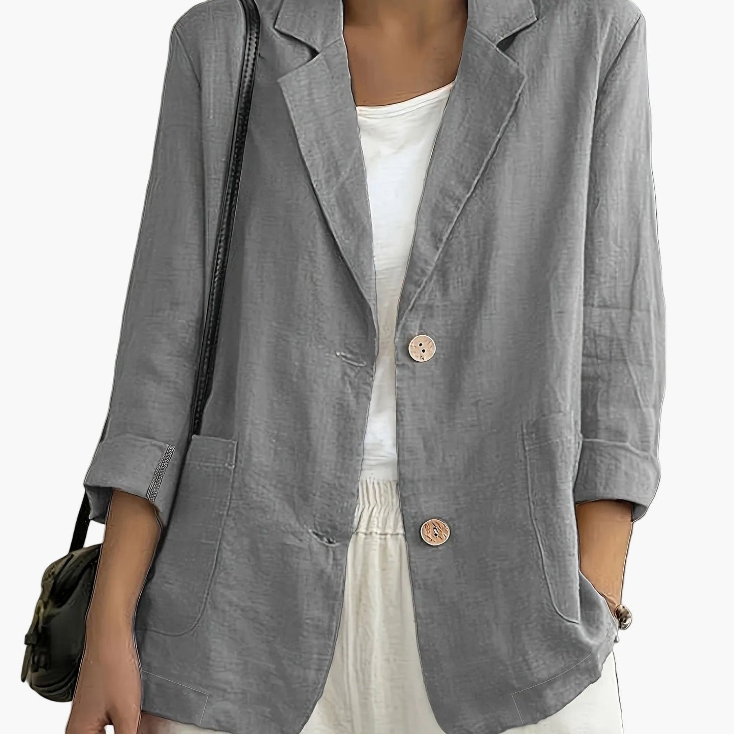 Damen Blazer Elegant Locker Business Freizeitjacke