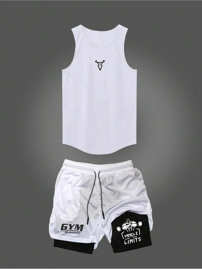 Herren Fitness Trainingsset – Muskelaufbau Tanktop & Shorts für Gym und Workout