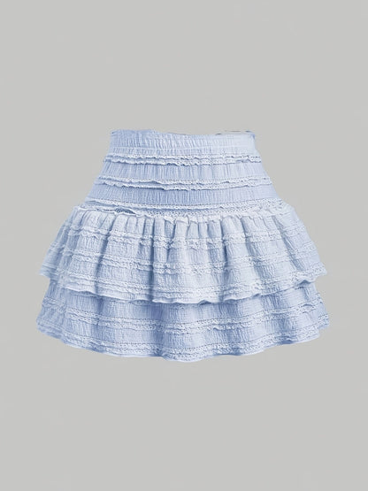 Damen Volant-Minirock im Boho-Stil – Verspielter Rüschenrock für Frühling und Sommer