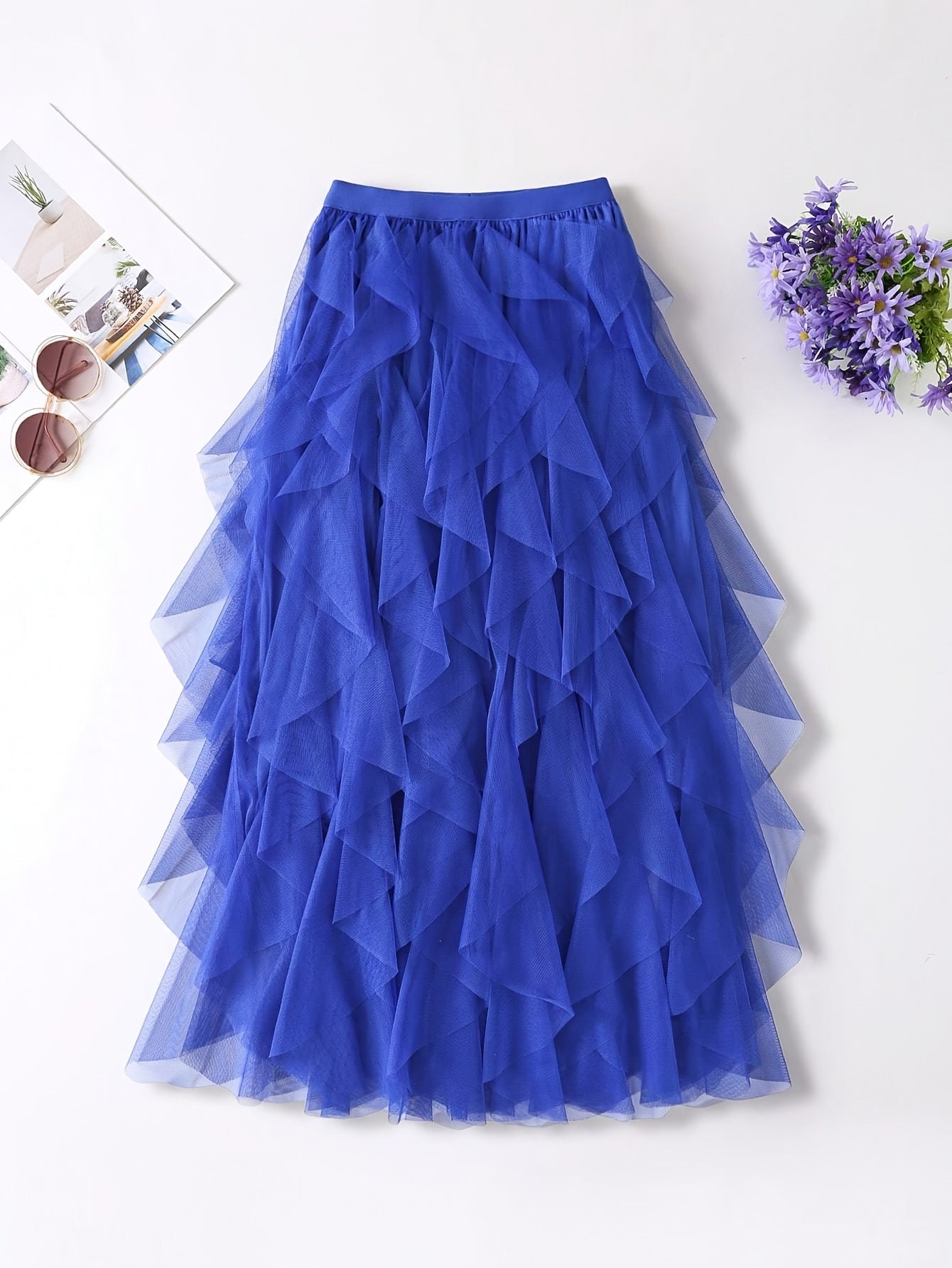 Damen Maxirock mit Rüschen für festliche Anlässe und elegante Outfits