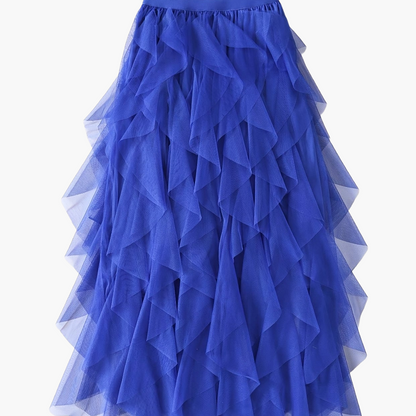 Damen Maxirock mit Rüschen für festliche Anlässe und elegante Outfits