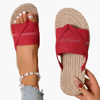 Damen Komfort-Sandalen im Preppy-Stil für Freizeit und Sommer