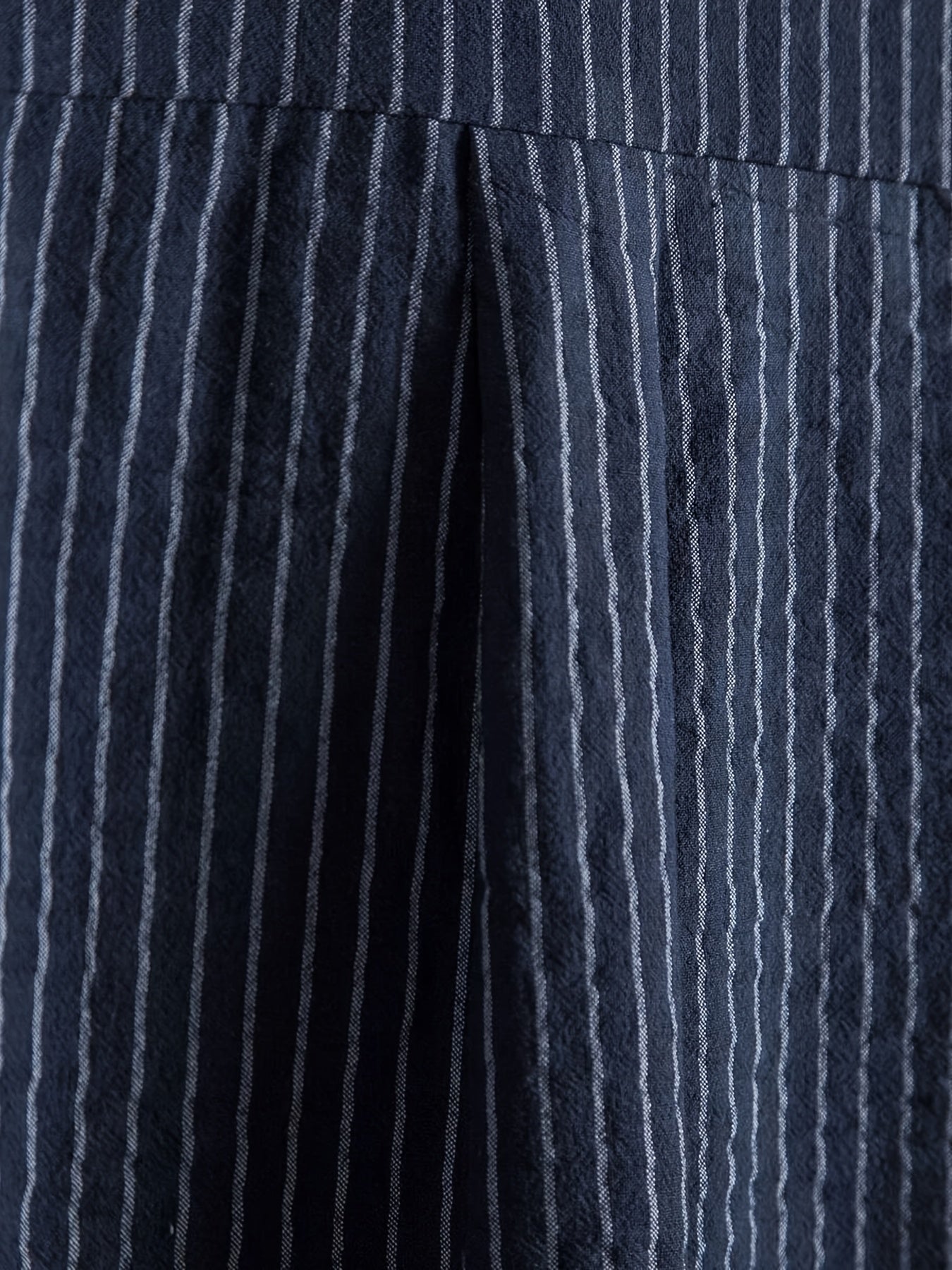 Herren Kurzarm Stehkragen Hemd mit Streifen – Modernes Casual Design für Alltag und Freizeit
