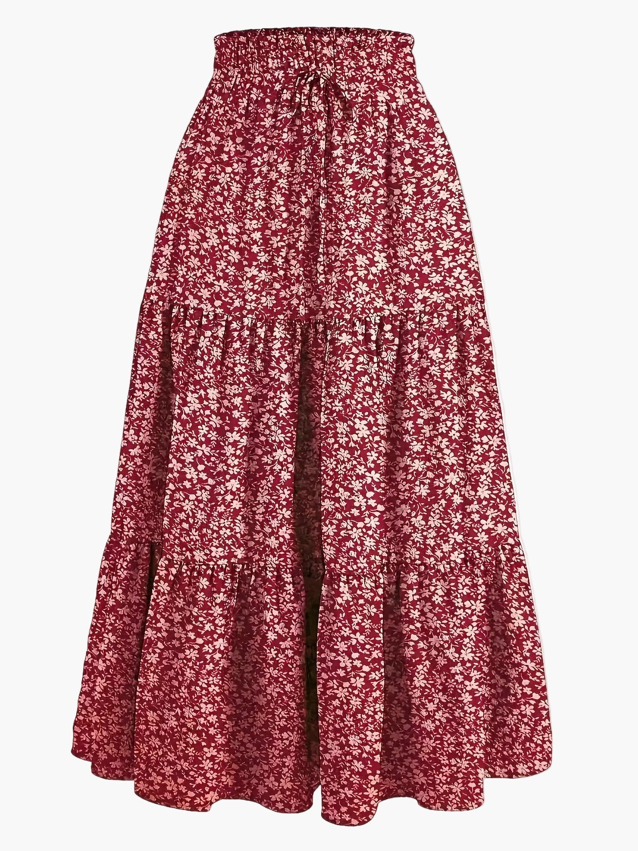 Damen Maxirock mit hoher Taille und Stufen-Design – Eleganter Freizeitrock für Frühling und Sommer