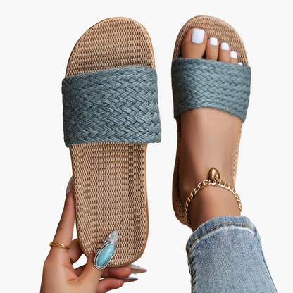 Damen Komfort-Slipper Sandalen für den Sommer – Bequeme Freizeitschuhe mit offenem Zehenbereich