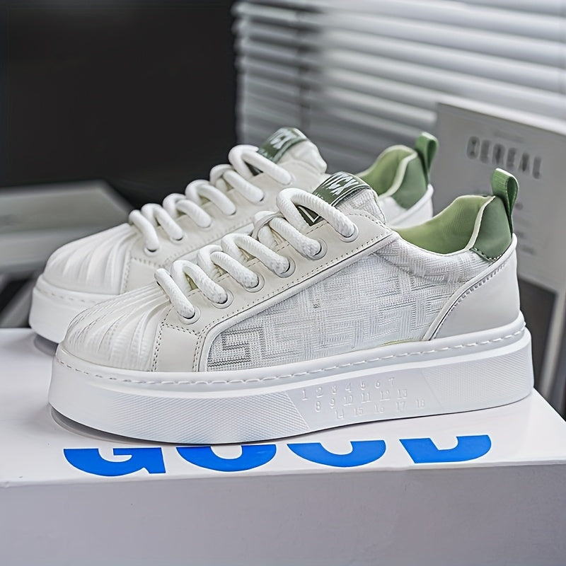 Herren Designer Plateau Sneaker mit modernem Muster – Streetstyle Freizeit